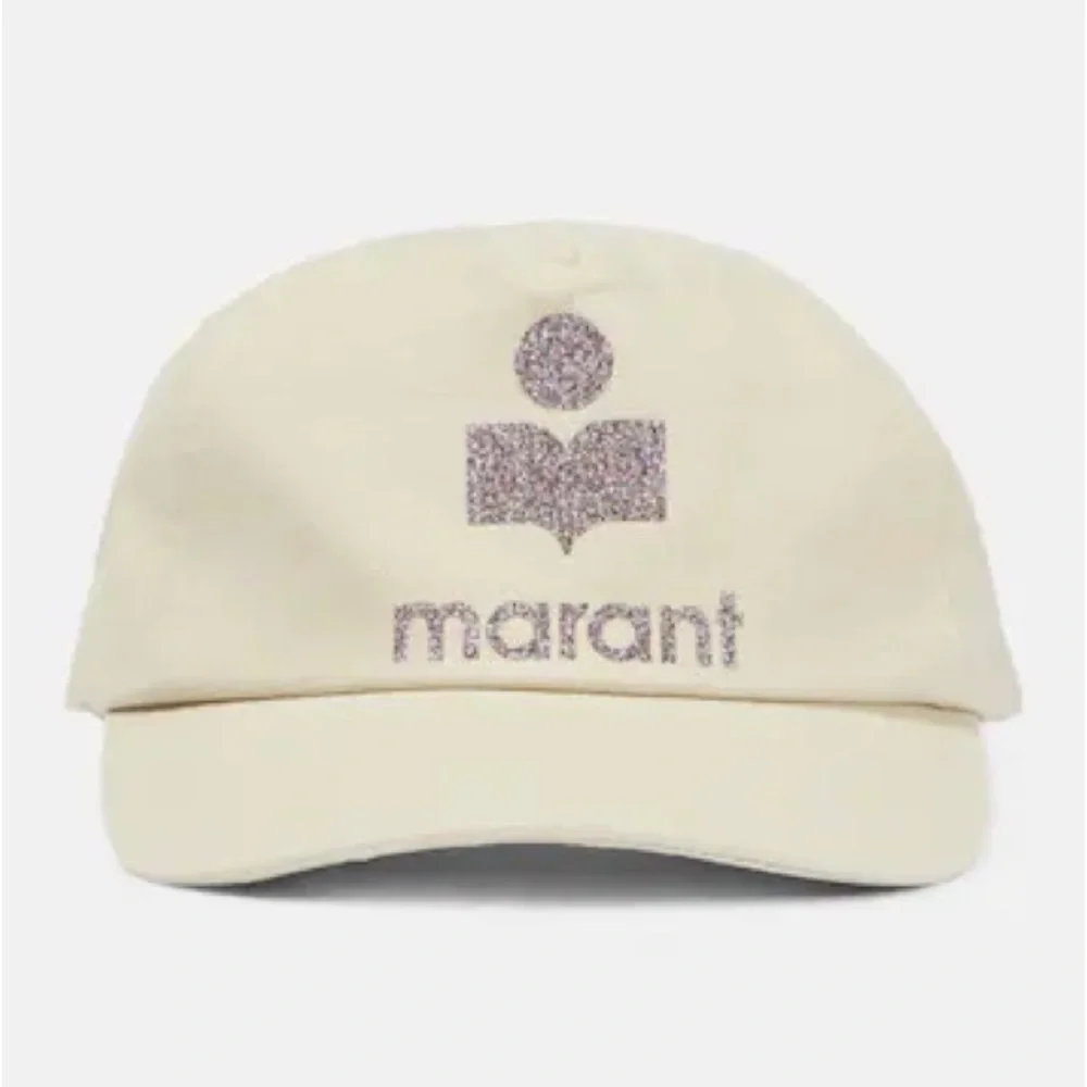 Isabel Marant The Tyron baseball cap in beige with glitter multicolor New
